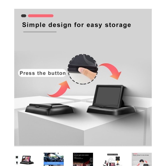 NEW! Baby Car Mirror in baby Baby Wide View Rearview Mirror for Car Seat - Picture 5 of 5